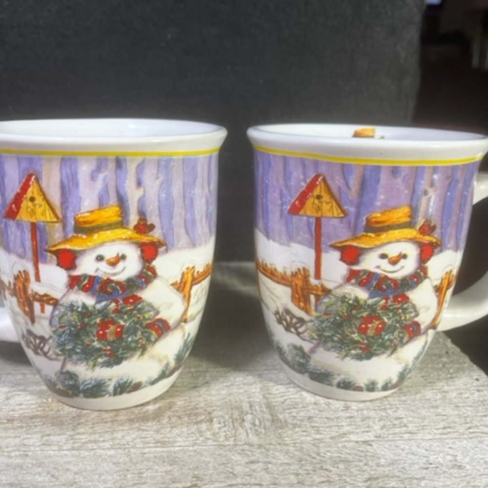 Two Snowmen Mugs - Picture 2 of 4